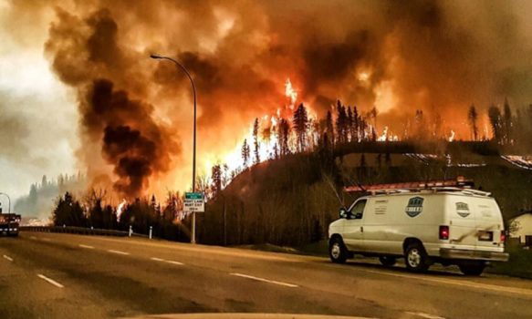 Image of the Fort McMurray Wildfire near Tim's house
